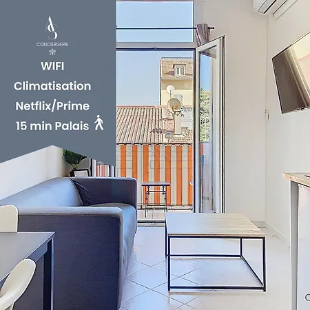 Appartement L'horloge Ii - 2 Pieces - 15 Min Palais - Cannes